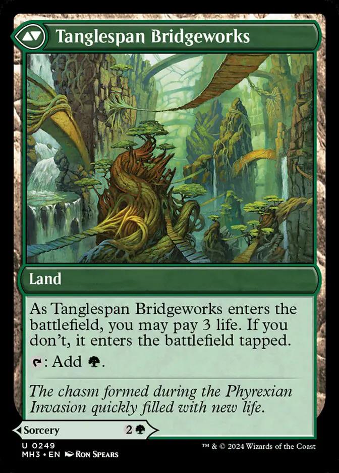 249 - Bridgeworks Battle // Tanglespan Bridgeworks - Modern Horizons 3 - Normal - Magic: The Gathering Card
