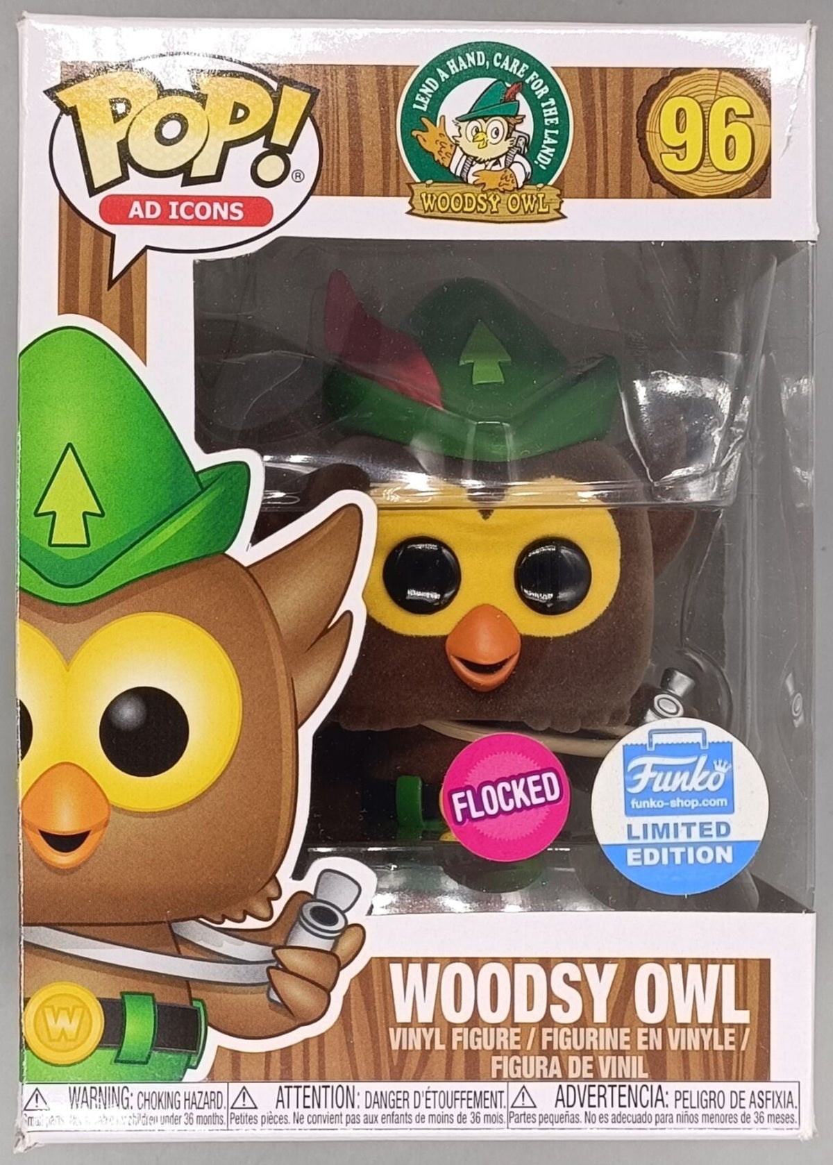 96 Woodsy Owl - Flocked - Ad Icons - Funko POP - Box Damaged Funko
