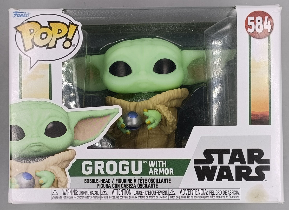 584 Grogu (with Armor) Star Wars - Book of Boba Fett Funko POP - Box Damaged Funko