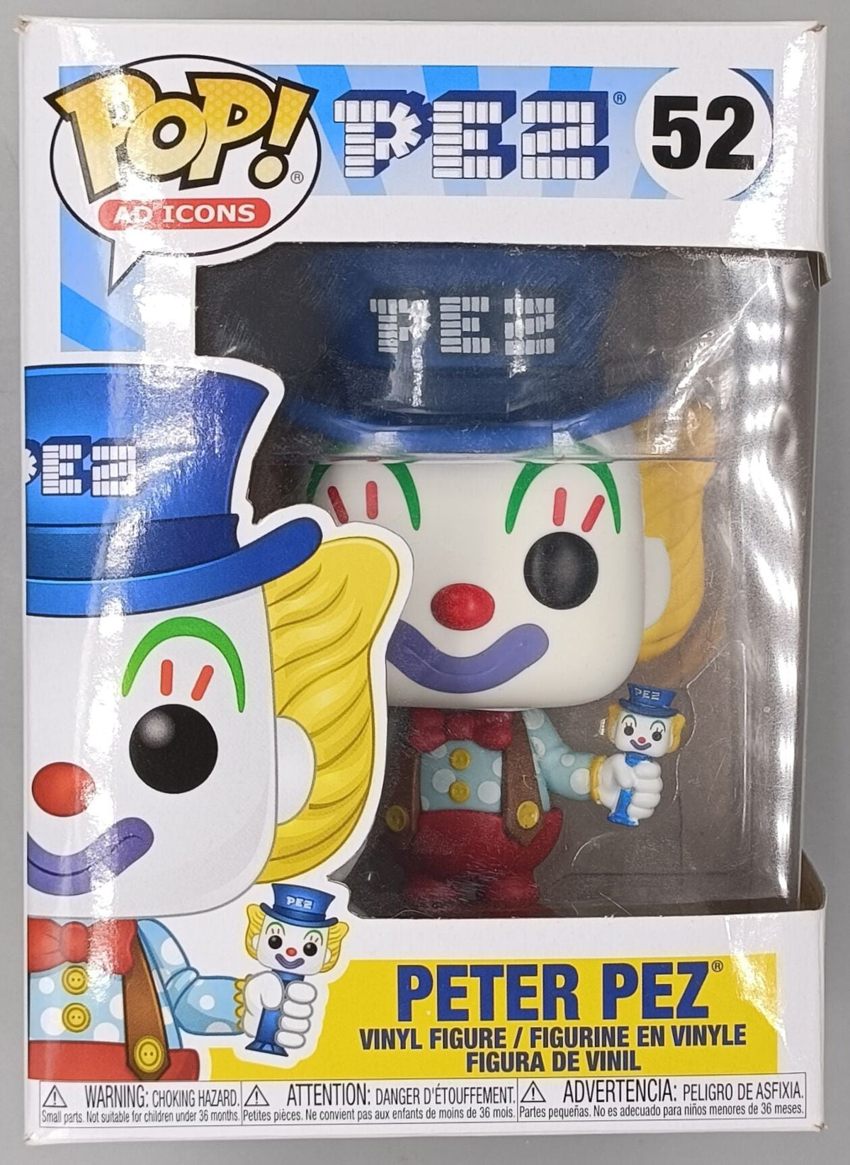 52 Peter PEZ (Blue Hat) - Ad Icons - PEZ Funko POP (Box Damage) Funko