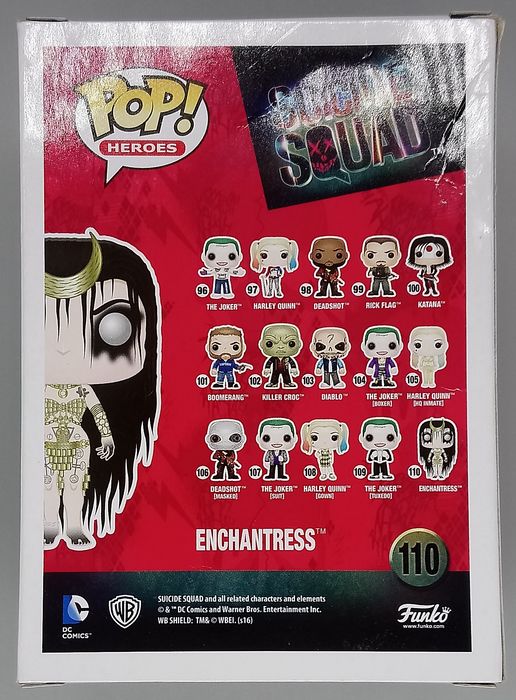 110 Enchantress Suicide Squad DC Legion of Collectors Damaged Box Funko POP