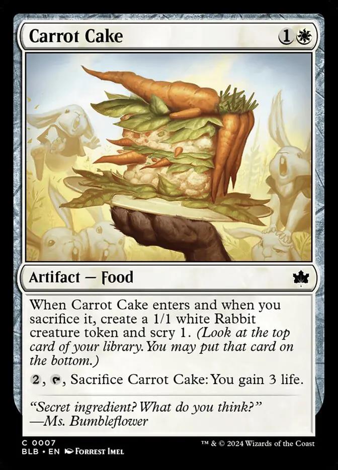 7 - Carrot Cake - Bloomburrow - Foil - Magic: The Gathering Card