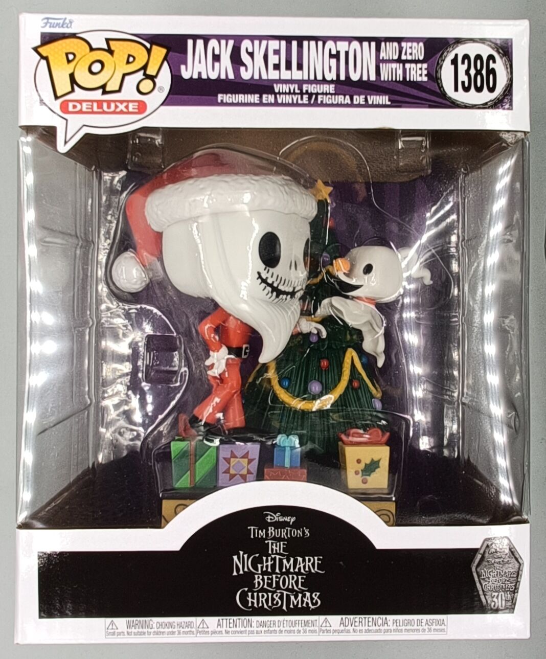 1386 Jack Skellington and Zero w/Tree - Deluxe Disney TNBC Funko POP - Brand New Funko