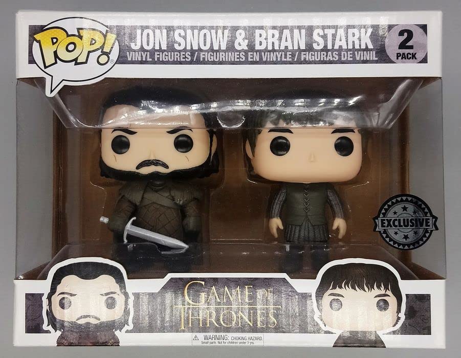 2 Pack Jon Snow & Bran Stark - Game of Thrones Funko POP - Damaged Box