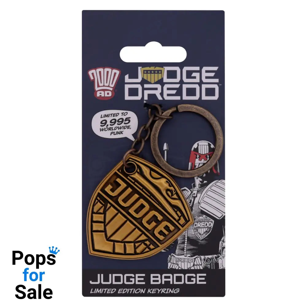 2000 AD Judge Dredd Badge Keyring
