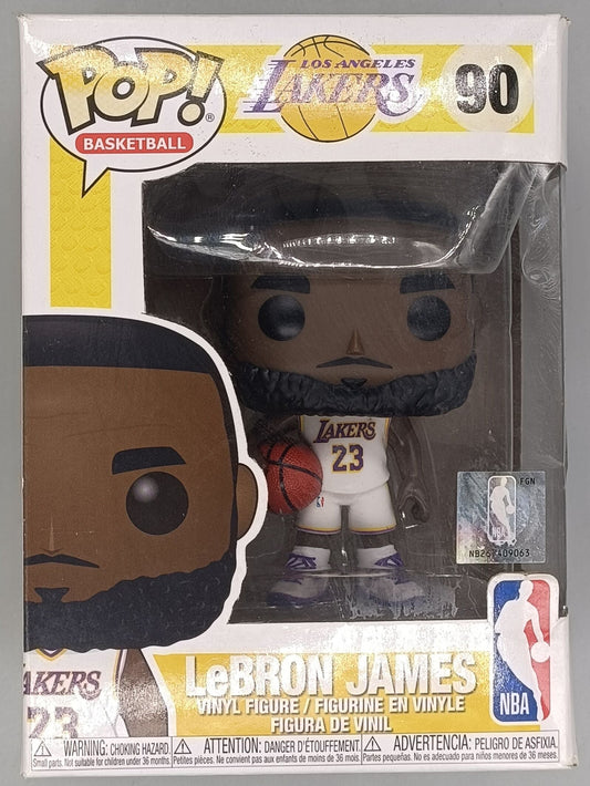 90 LeBron James (Alternate) White Shirt - NBA LA Lakers - Funko POP - Box Damaged Funko