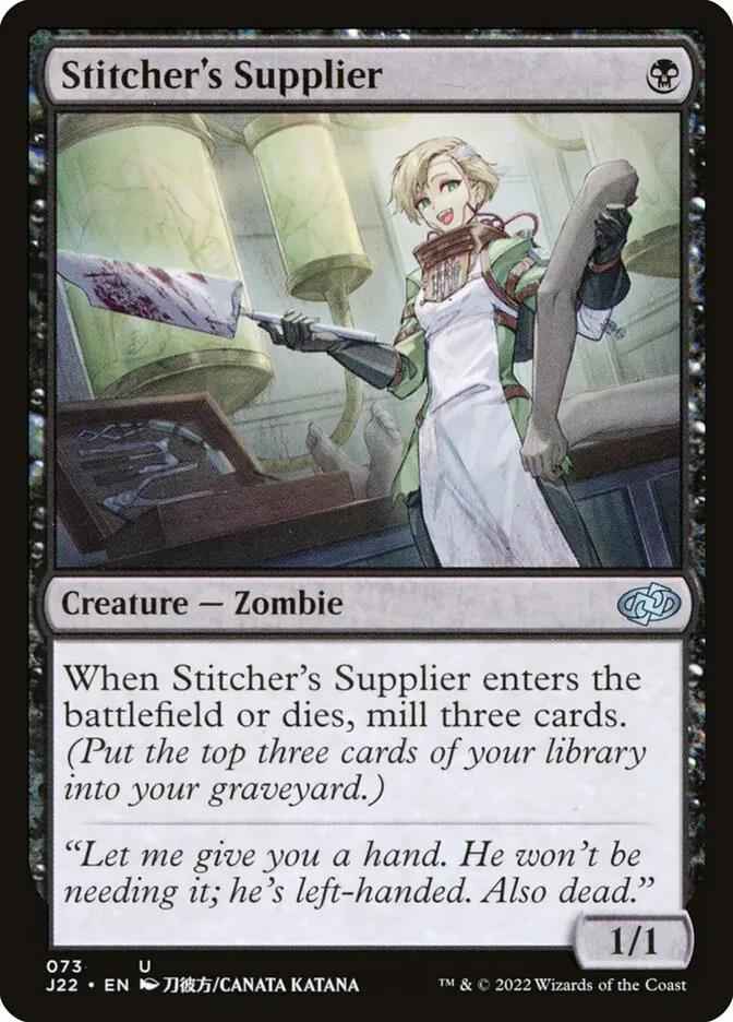 73 - Stitcher's Supplier - Jumpstart 2022 - Normal - Magic: The Gathering Card