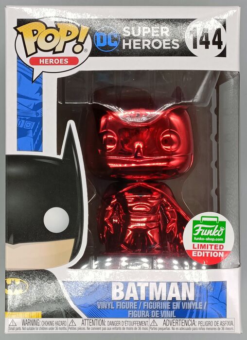 144 Batman (Red) - Chrome - DC Super Heroes Funko POP Funko