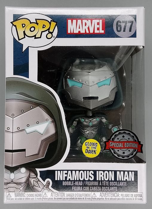 677 Infamous Iron Man - Glow - Marvel - 30-000pc LE Funko POP Funko