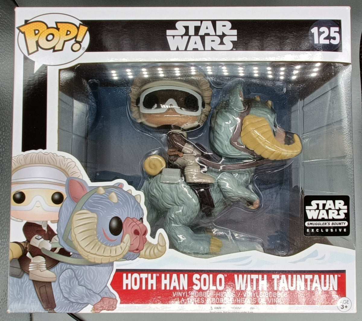 125 Hoth Han Solo with Tauntaun Deluxe Star Wars Smugglers Bounty Box Damaged Funko POP Funko