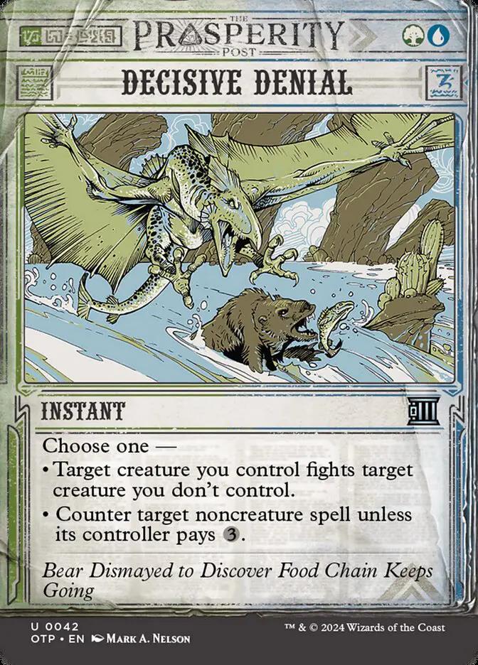 42 - Decisive Denial - Breaking News - Foil - Magic: The Gathering Card