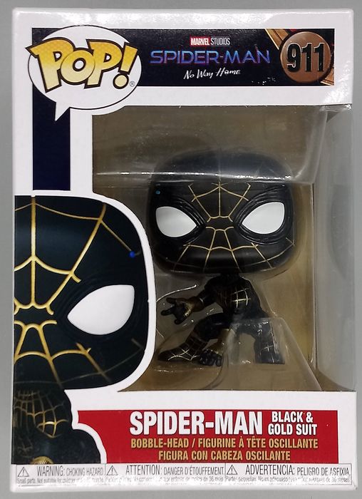 911 Spider-Man (Black & Gold Suit) Spiderman Box Damaged Funko POP Funko