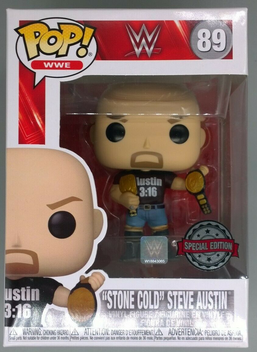 89 Stone Cold Steve Austin (2 Belts) - WWE Funko POP Funko
