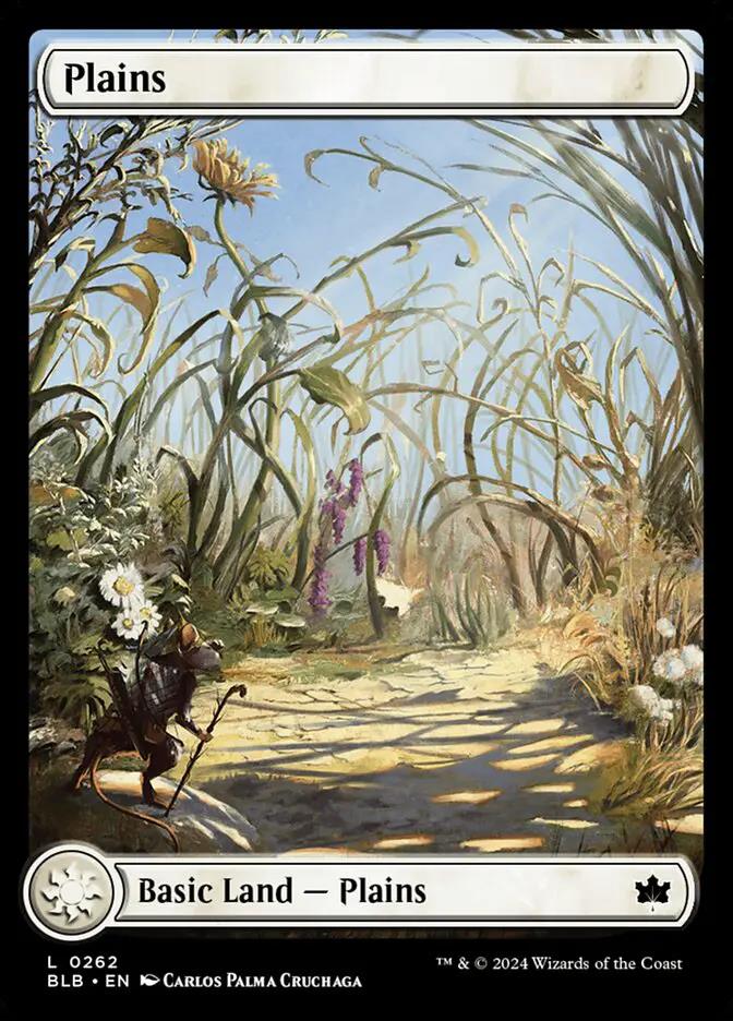 262 - Plains - Bloomburrow - Foil - Magic: The Gathering Card