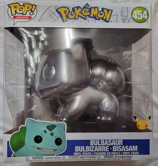 454 Bulbasaur (Silver) - 10 Inch Metallic - Pokemon Funko POP