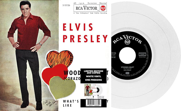 Elvis Presley - Ep Étranger N°10 - Wooden Heart (Spain) White Vinyl - Rock/Pop - 7
