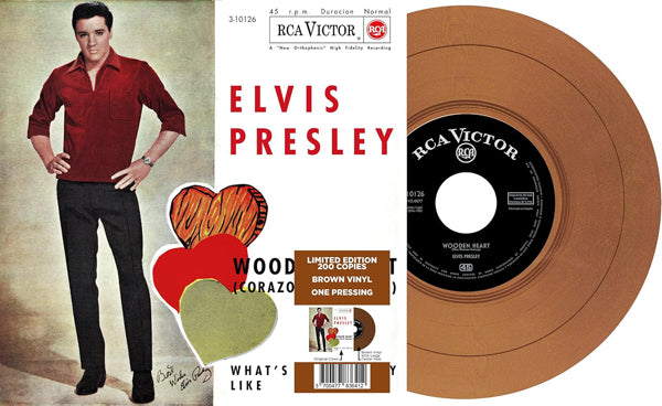 Elvis Presley - Ep Étranger N°10 - Wooden Heart (Spain) Brown Vinyl - Rock/Pop - 7