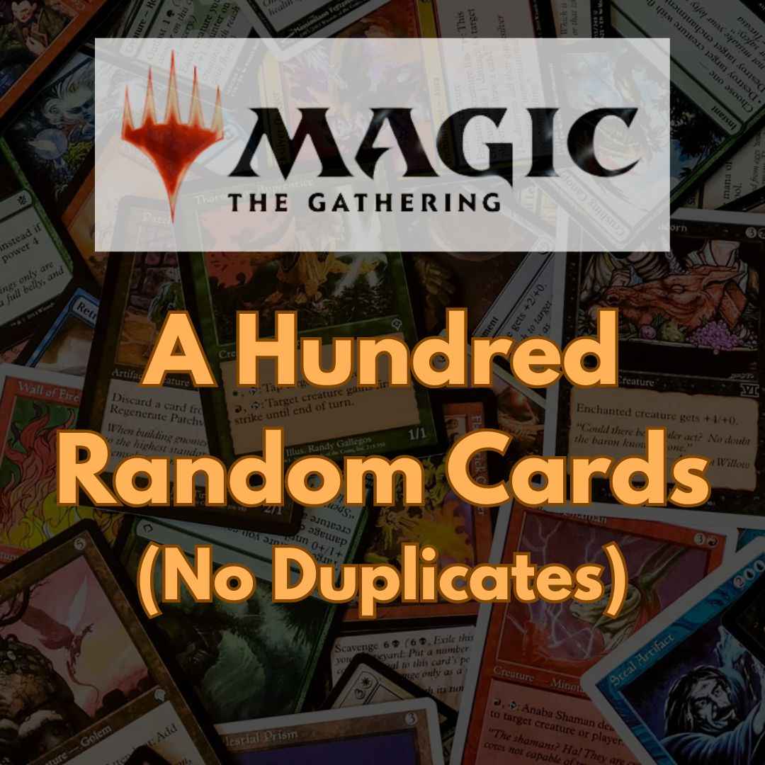 Magic The Gathering: Mystery Pack Bundle of 100 Random Single Cards - No Duplicates
