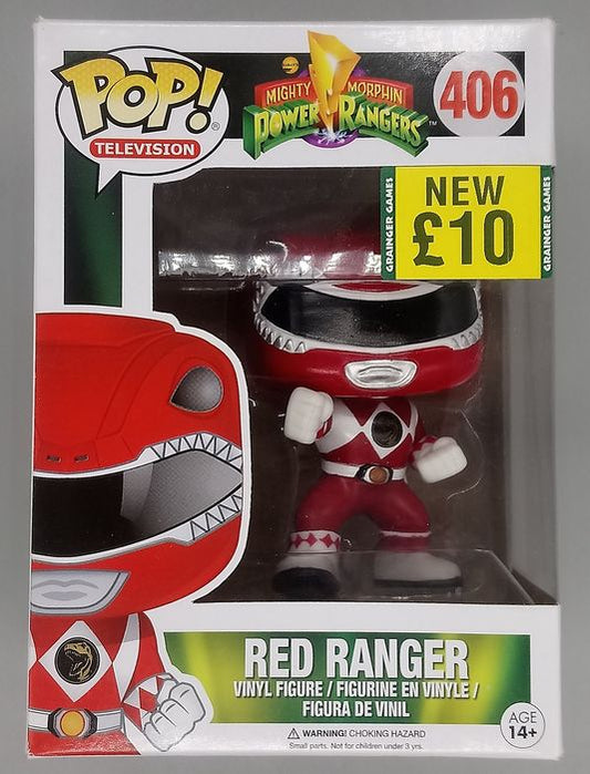 406 Red Ranger (Action Pose) - Power Rangers Box Damaged Funko POP FanofThings.co.uk