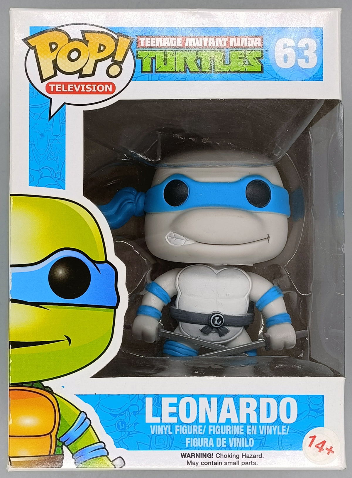 63 Leonardo (Grayscale) Teenage Mutant Ninja Turtles Box Damaged Funko POP Funko