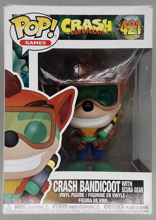 421 Crash Bandicoot (with Scuba Gear) Crash Bandicoot Box Damaged Funko POP Funko