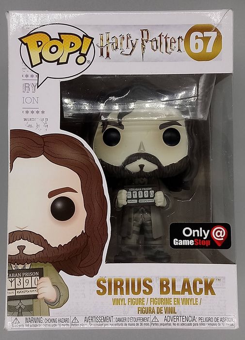 67 Sirius Black (Prisoner) B&W Chase Edition Harry P Box Damaged Funko POP Funko