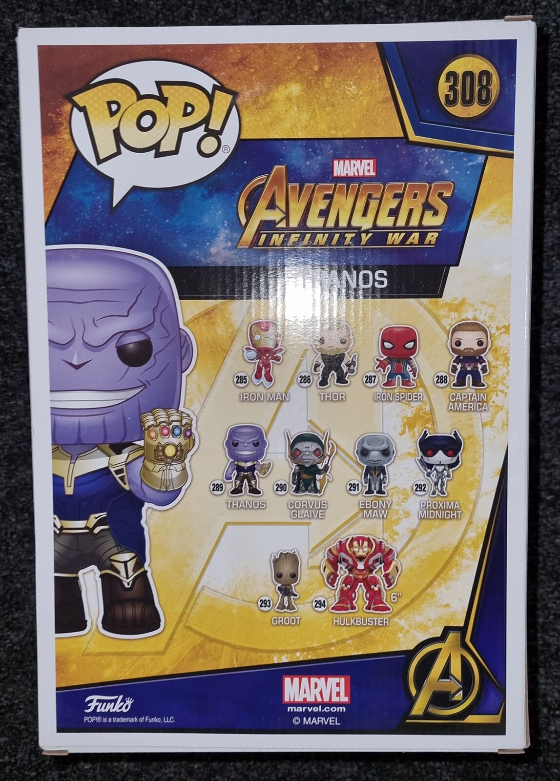 308 Thanos - 10 Inch - Marvel Avengers Infinity War Funko POP