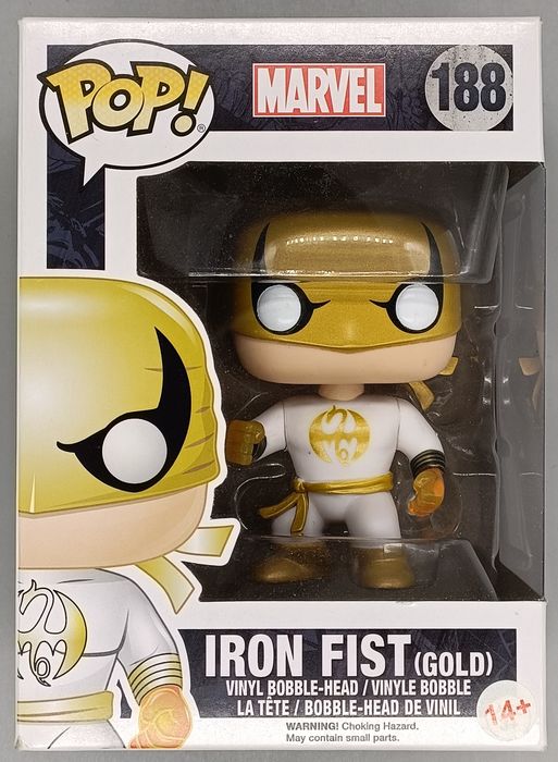 188 Iron Fist (White & Gold) Marvel - Box Damaged Funko POP Funko
