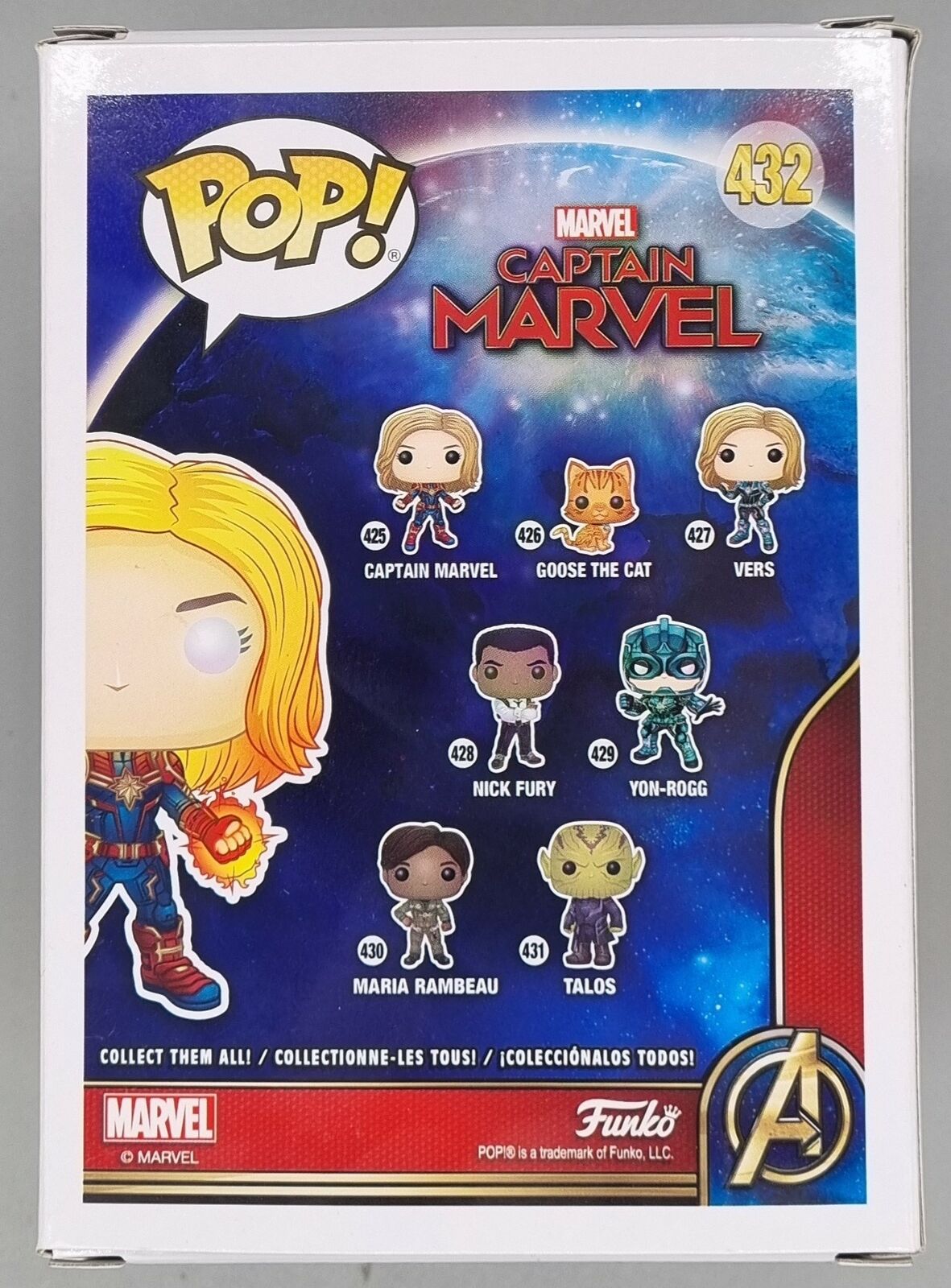 432 Captain Marvel (Powered Up) Glow Marvel Captain Marvel Funko POP