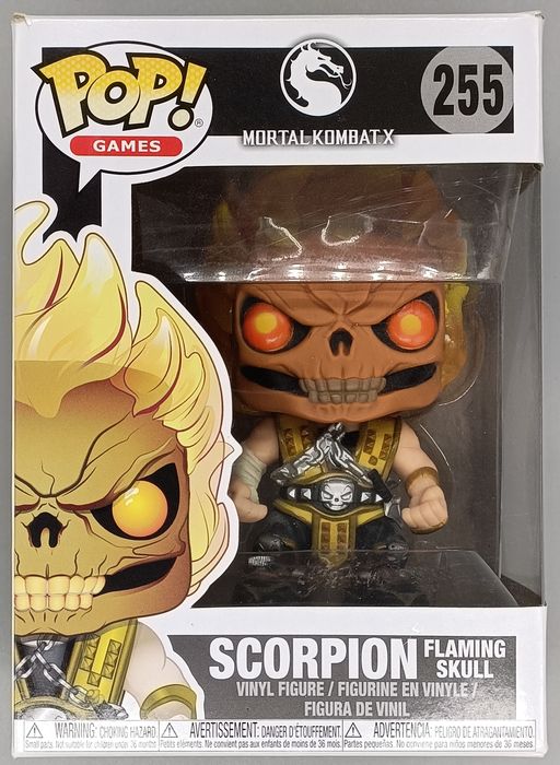 255 Scorpion (Flaming Skull) - Mortal Kombat X - Funko POP - Box Damaged Funko