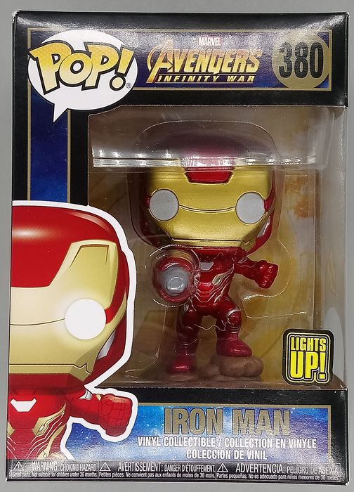 380 Iron Man (Lights Up) Marvel Avengers Infinity Wa Box Damaged Funko POP Funko