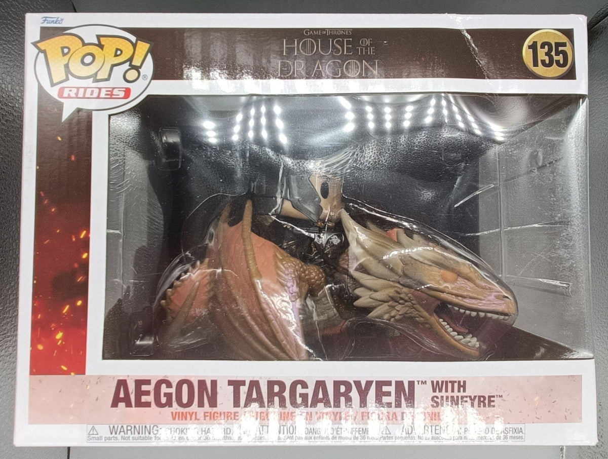 135 Aegon Targaryen w/ Sunfyre - Rides House of the Dragon - Funko POP - Box Damaged Funko