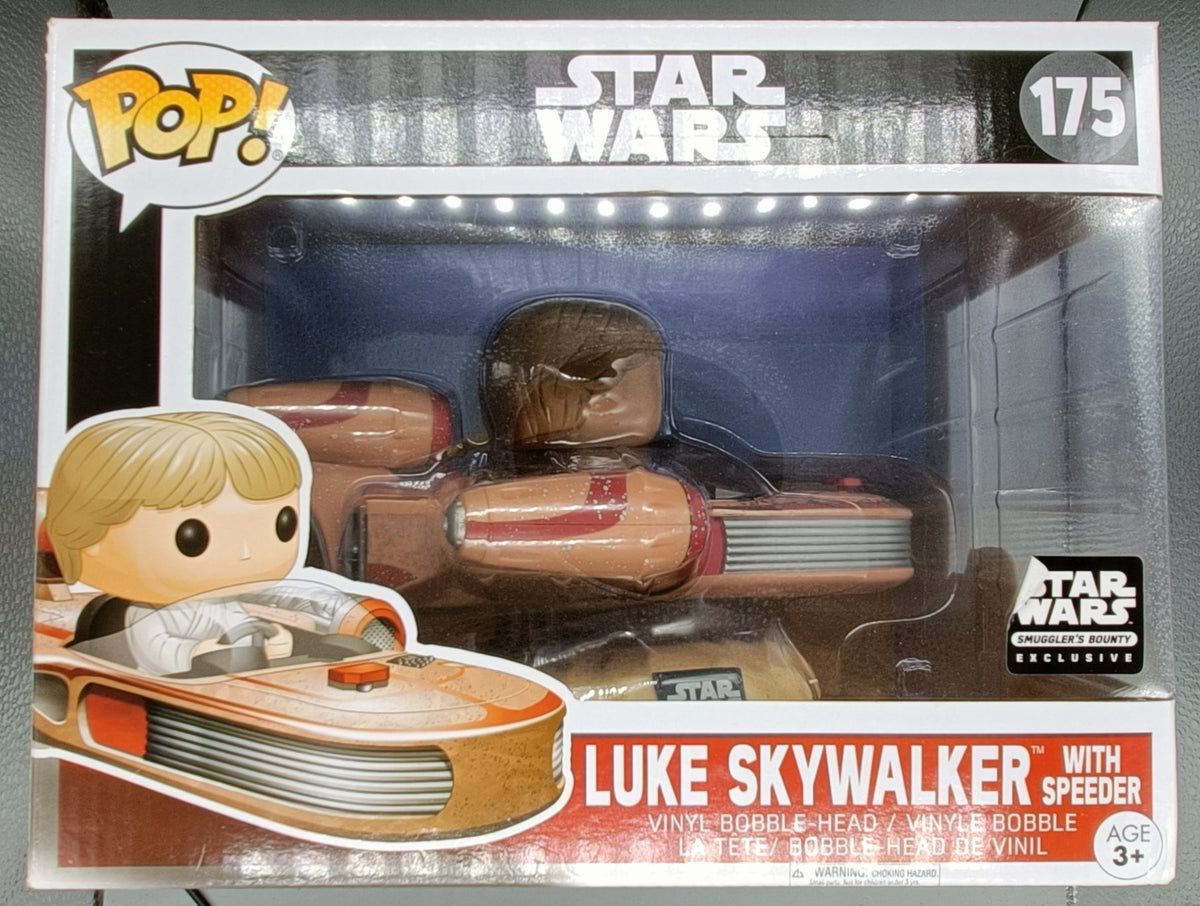 175 Luke Skywalker (with Speeder) Deluxe - Star Wars - Smugglers Bounty - Box Damaged Funko POP Funko