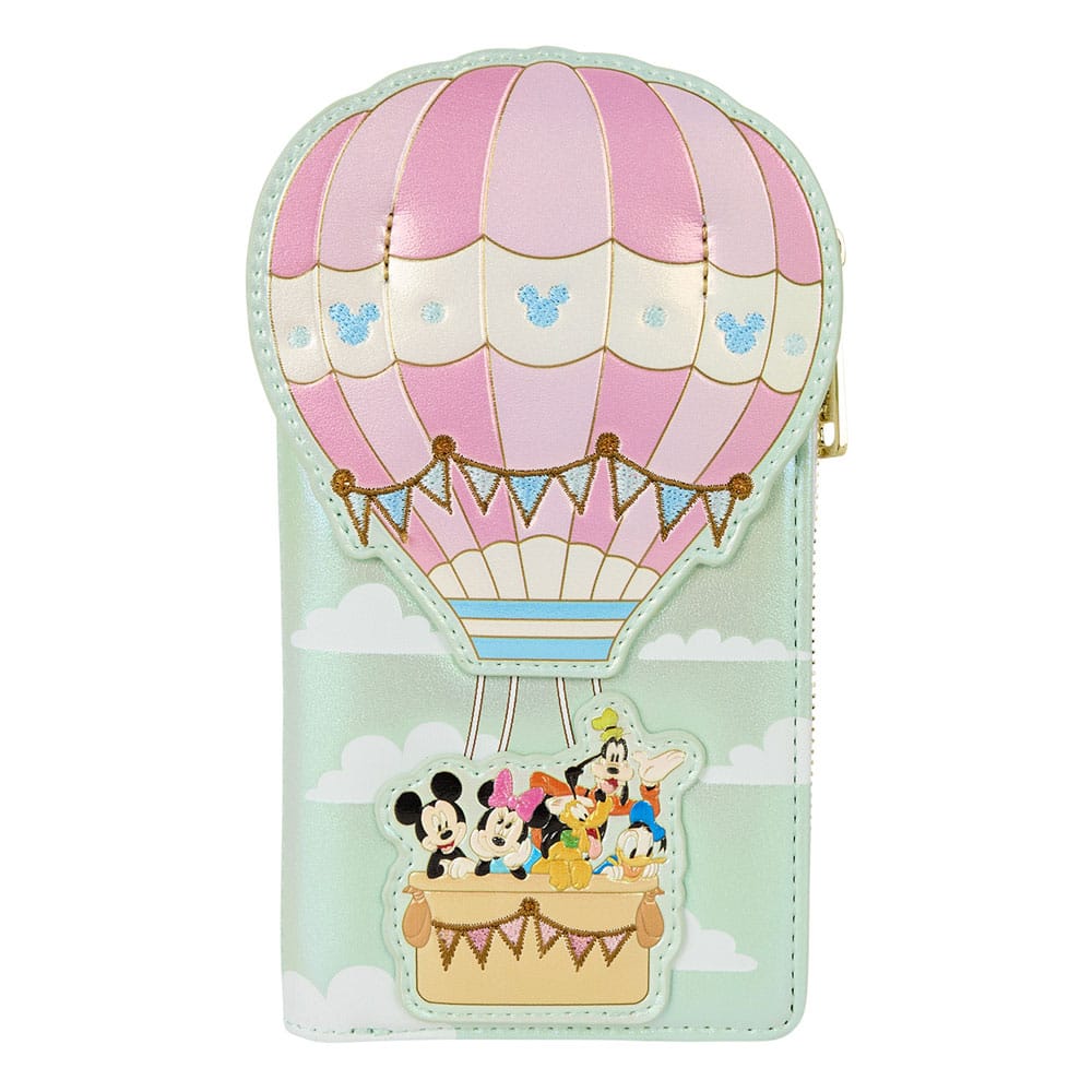 Disney by Loungefly Wallet Mickey & Friends Hot Air Balloon NEW