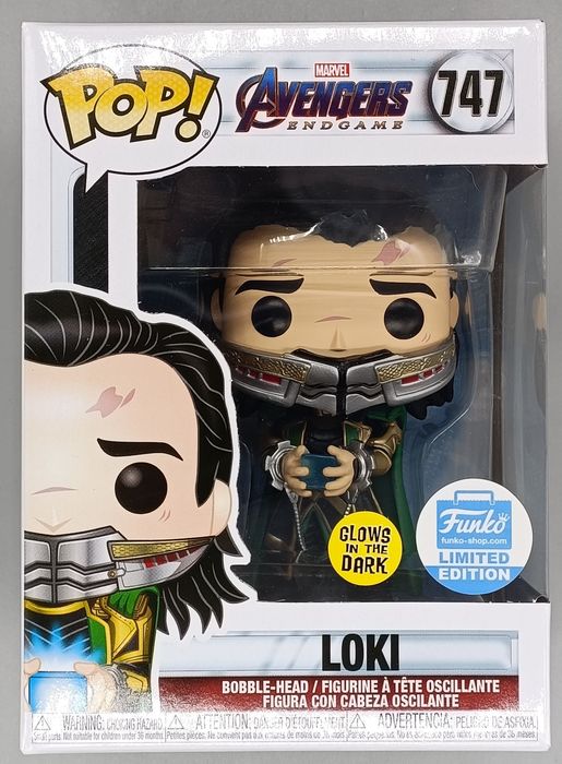 747 Loki (w/ Tesseract) - Glow - Marvel Avengers Endgame Funko POP - FanofThings.co.uk