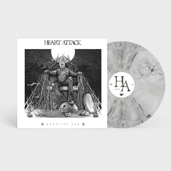 Heart Attack - Negative Sun (White/Black Marble Vinyl) - Rock - LP
