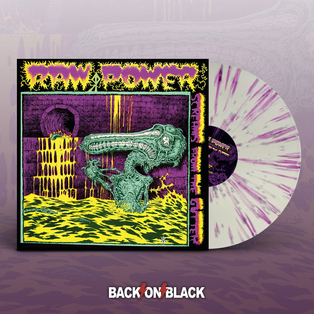 Raw Power - Screams From The Gutter (White W/ Purple Splatter Vinyl) - Punk - LP