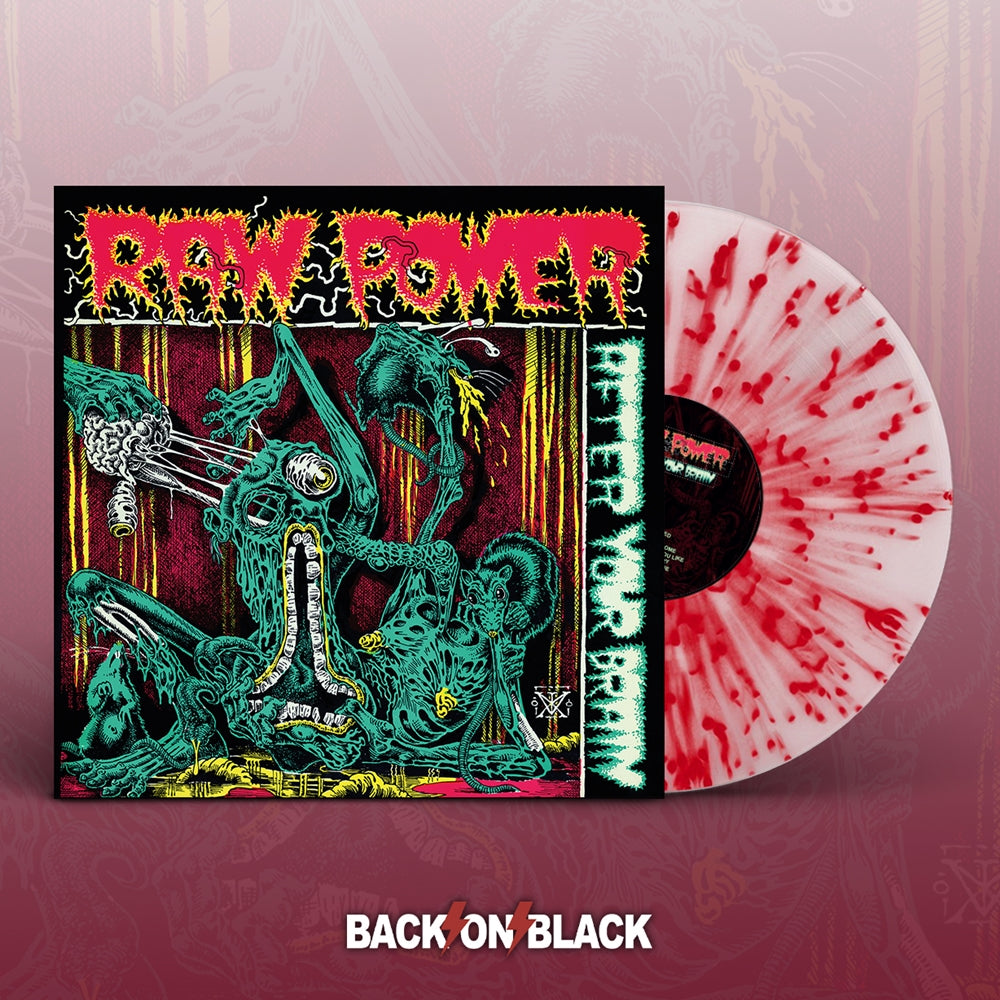 Raw Power - After Your Brain (White W/ Red Splatter Vinyl) - Hardcore - LP