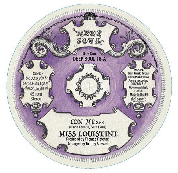 Miss Louistine / Sam Dees - Con Me / Con Me - Soul/Funk - 7