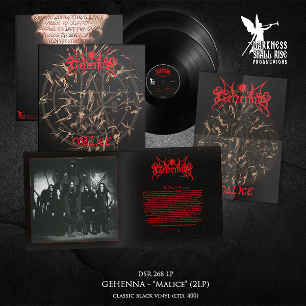 Gehenna - Malice (Our Third Spell) (Black Vinyl 2Lp W/ Etched D-Side) - Black Metal - DLP