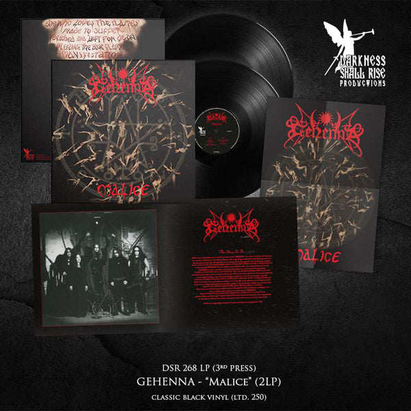 Gehenna - Malice (Our Third Spell) (Black Vinyl 3Rd Press) - Black Metal - DLP