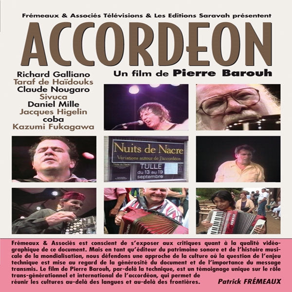 Richard Galliano, Taraf De Haïdouks, Claude Nougaro
- Accordeon - Un Film De Pierre Barouh (Ntsc) - <NONE> - DVD