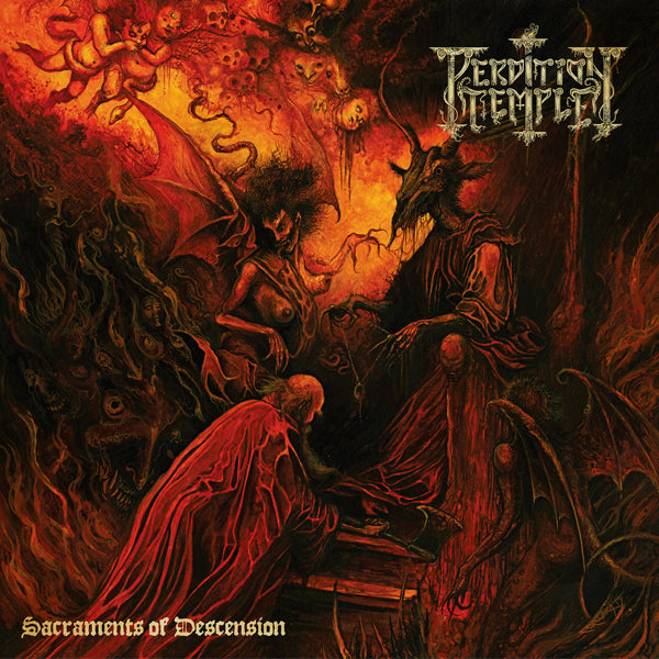 Perdition Temple - Sacraments Of Descension (Neon Orange With Blacl/Brown Splatter) - Death Metal - LP