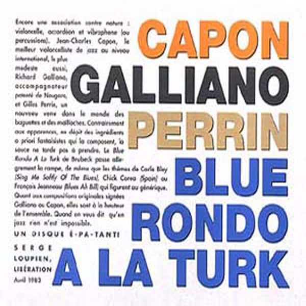 Capon-Galliano-Perrin - Blue Rond0 A La Turk - Rock/Pop - CD
