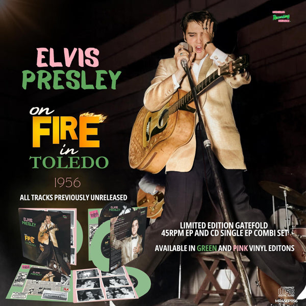 Elvis Presley - On Fire In Toledo - 1956 (Green Vinyl + Cd) - Rock/Pop - 7EP