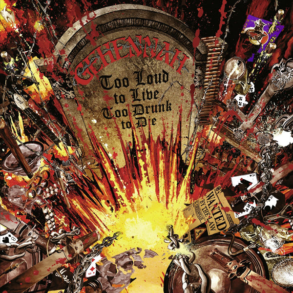Gehennah - Too Loud To Live, Too Drunk To Die (Yellow Vinyl) - Metal - LP