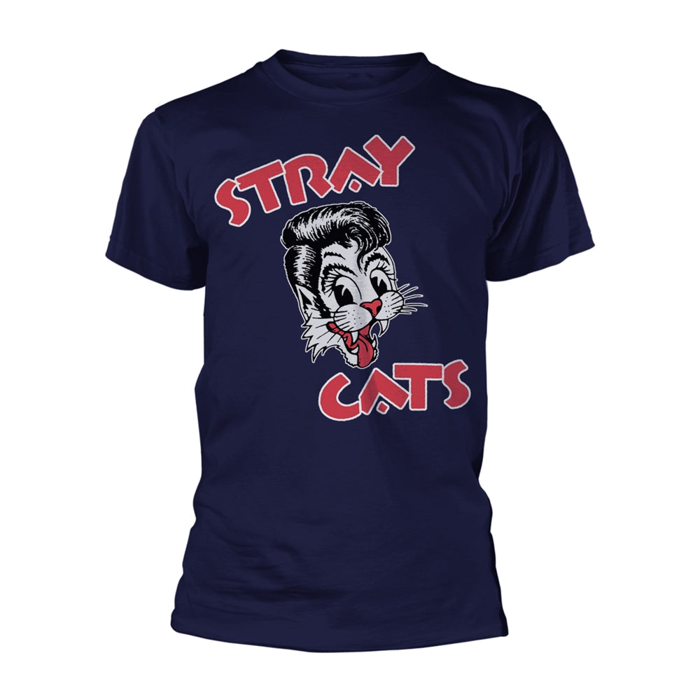Stray Cats - Cat Logo (Navy) - Punk - TS
