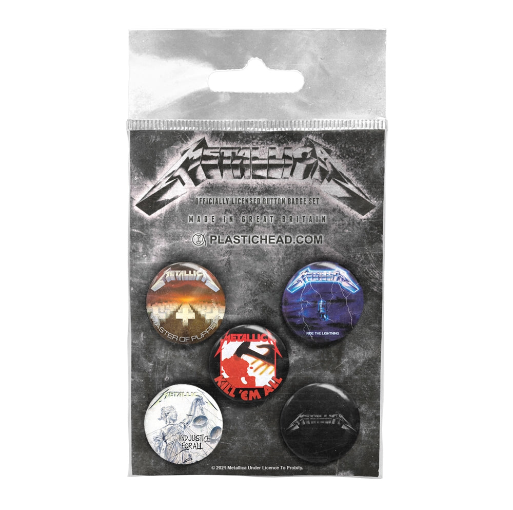 Metallica - Albums 1983-1991 Button Badge Set - Metal - BADGEP
