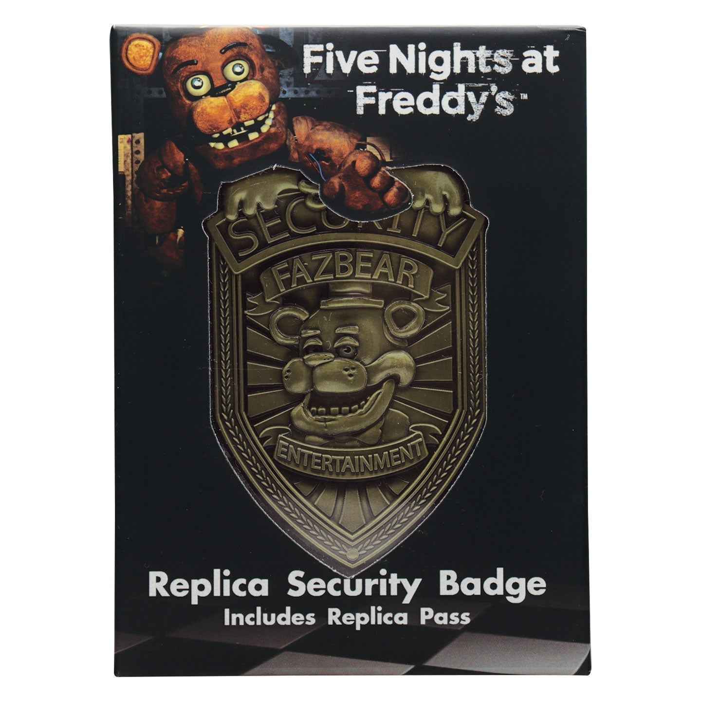 Five Nights at Freddy's Replica Security Badge Antique Brass Edition