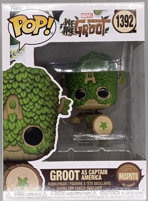 1392 Groot as Captain America - Marvel We Are Groot Funko POP - Brand New